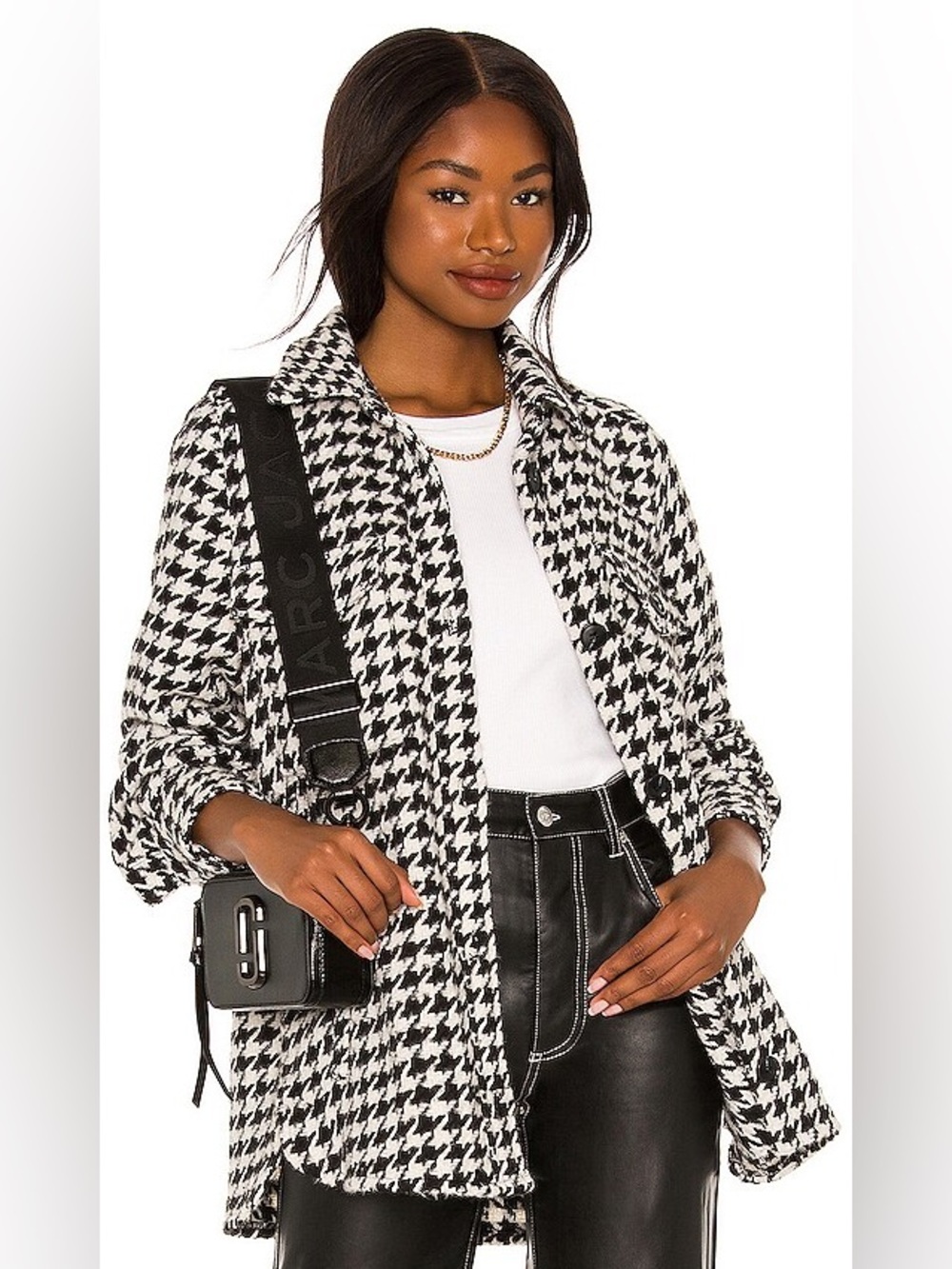 Pistola Libby Shacket for Women- Size S - Color Houndstooth